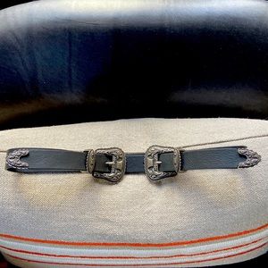 The Kooples Leather Belt, Size S, Color Black, Pristine